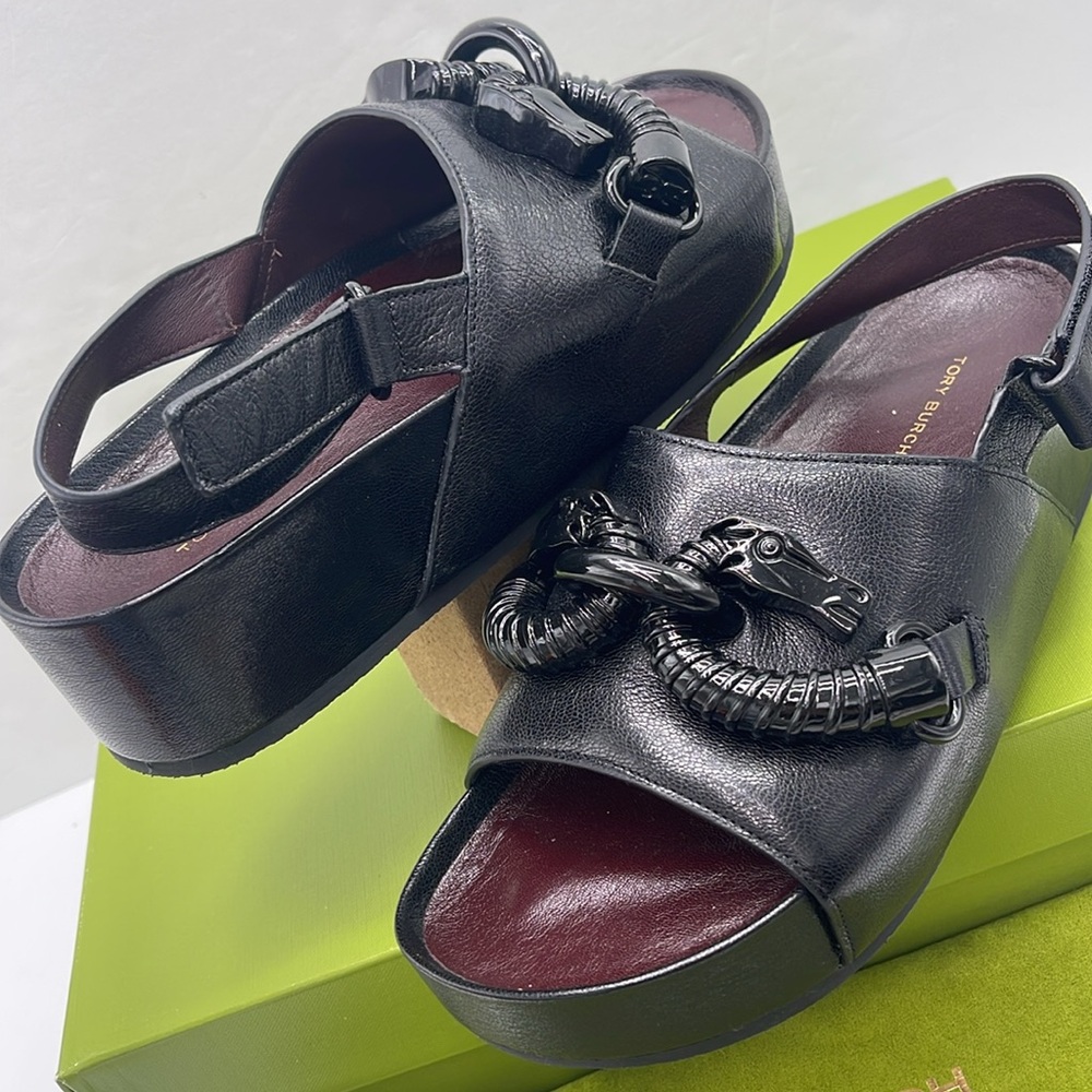 Tory Burch MELLOW PLATFORM SANDAL NAPPA LEATHER 
Optic White/Silver/Perfect 
New - Picture 10 of 16